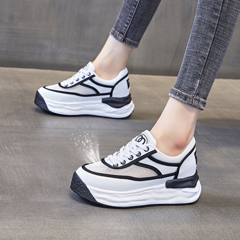 Women's Sports Daddy White Thick-soled Small Not Women's Shoes