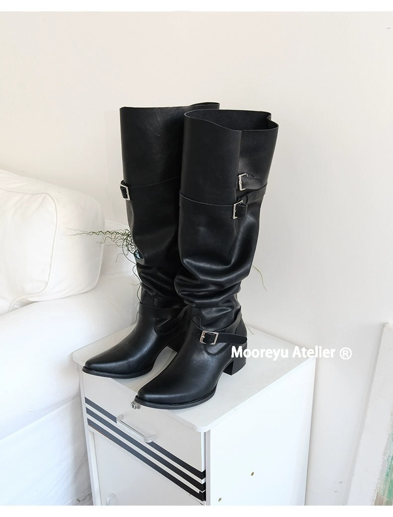 Women's Pile Style Long Below The Knee Two-way Boots