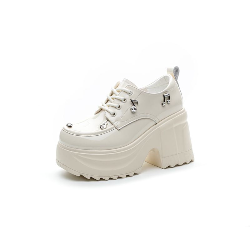 Women's Super High Shallow Mouth Little Princess Height Increasing Cm Muffin Loafers