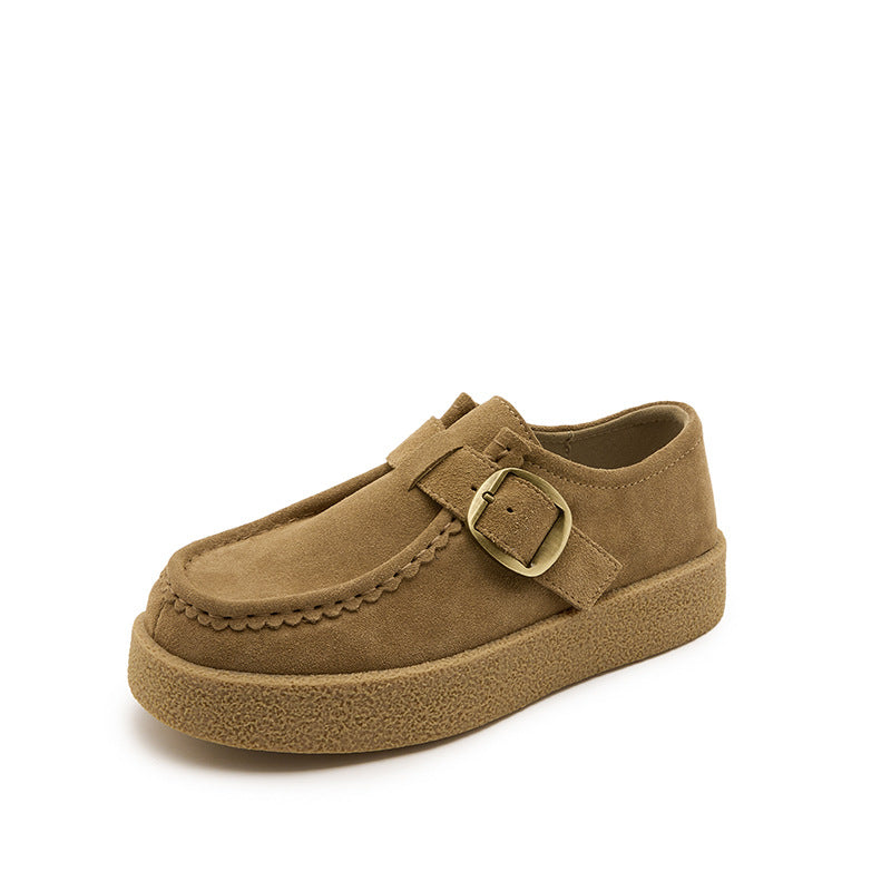 Frosted Thick Bottom Yellow Blue Kangaroo Female Wedge Platform Belt Women's Casual Shoes