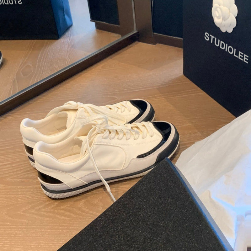 Women's Style Genuine Black White Panda Color Sneakers