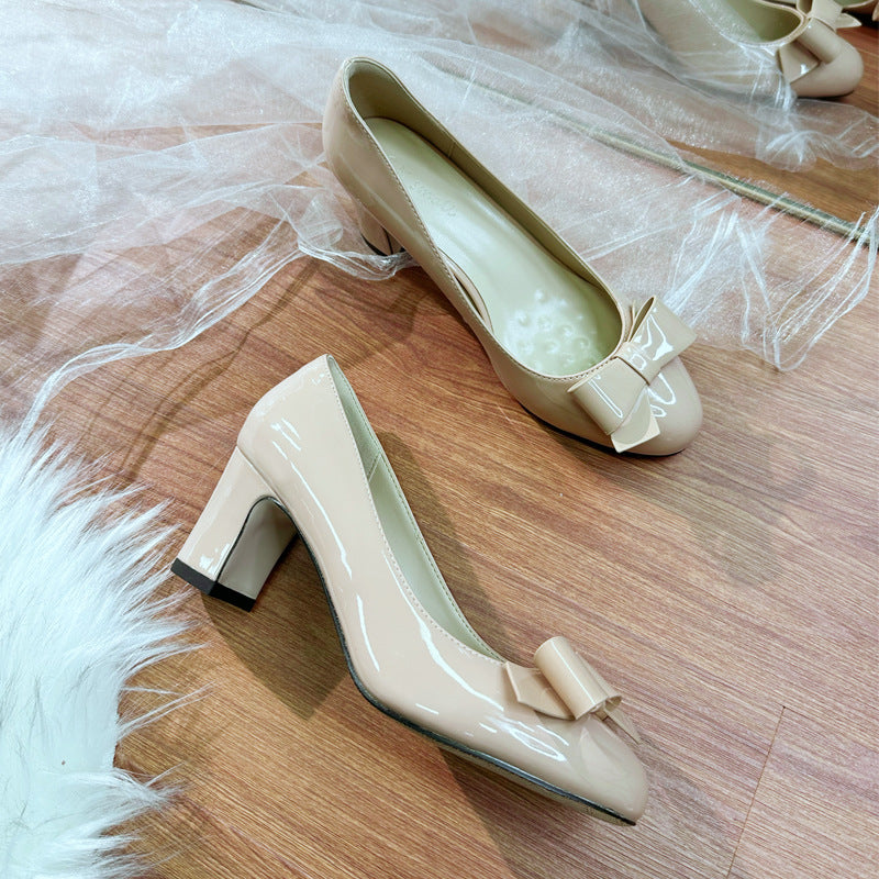 Bowknot High Shallow Mouth Sweet Elegance Pumps Heels