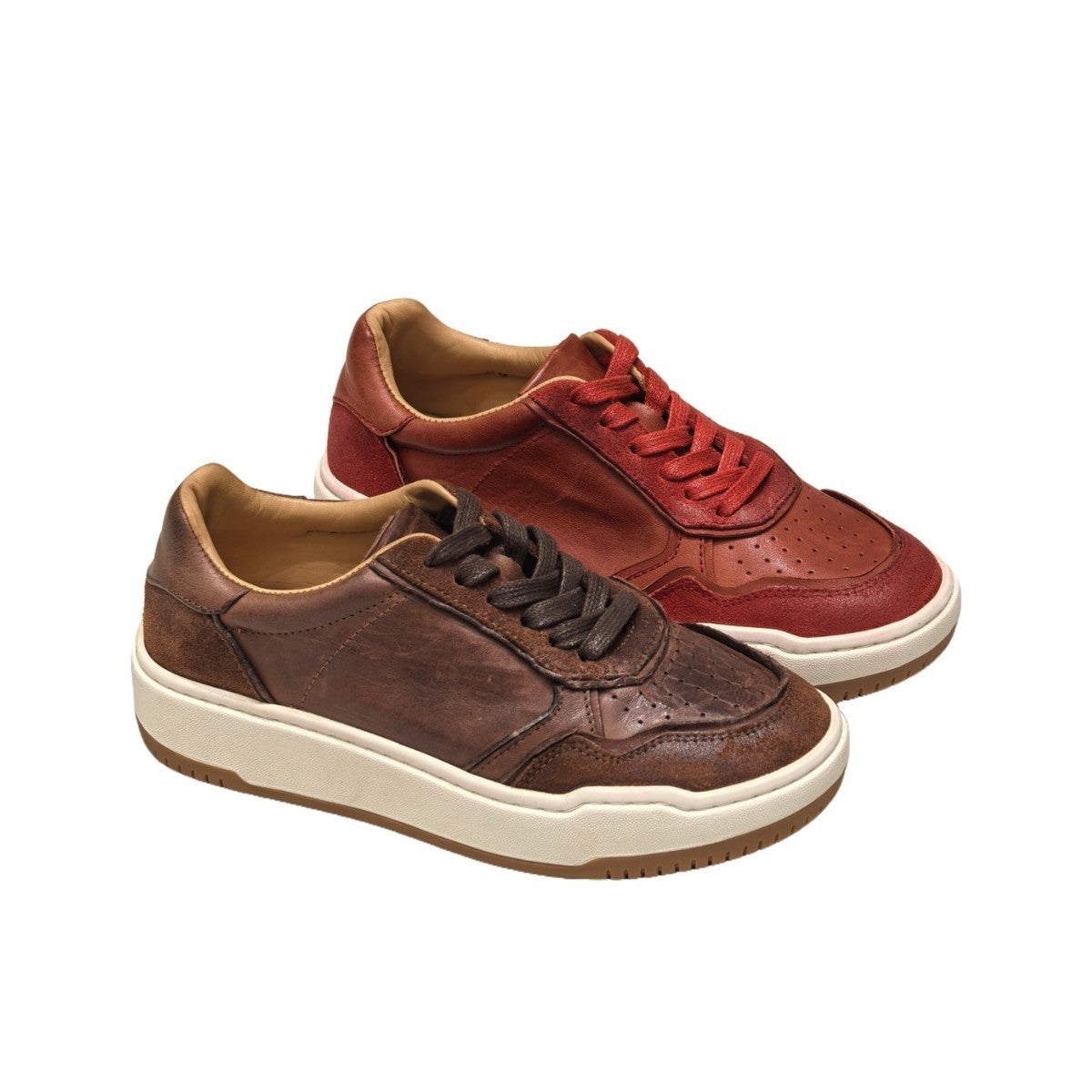 Women's Skate Genuine Thick-soled Red German Training Light Luxury White Women's Casual Shoes