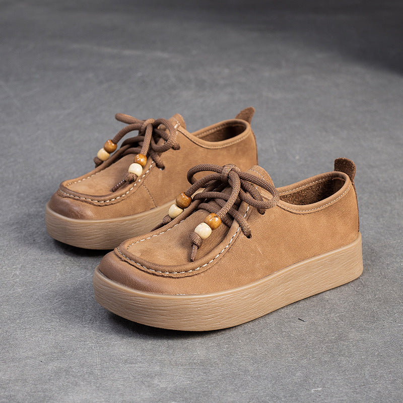 Women's Retro Style Platform Comfortable Commuter Western Men's Shoes