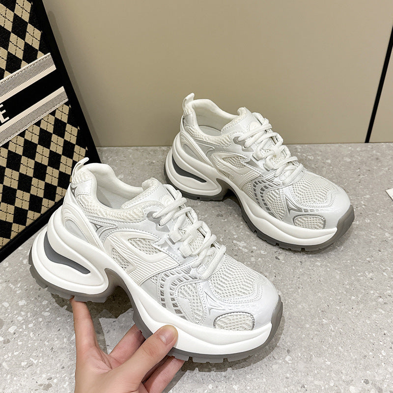 Women's Size Platform Sier Fashion Clunky Height Increasing Lightweight Women's Sports Shoes