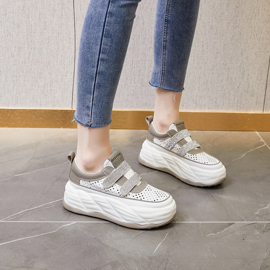 Women's Trendy Simple White Breathable Single-layer Fashionable Casual Shoes