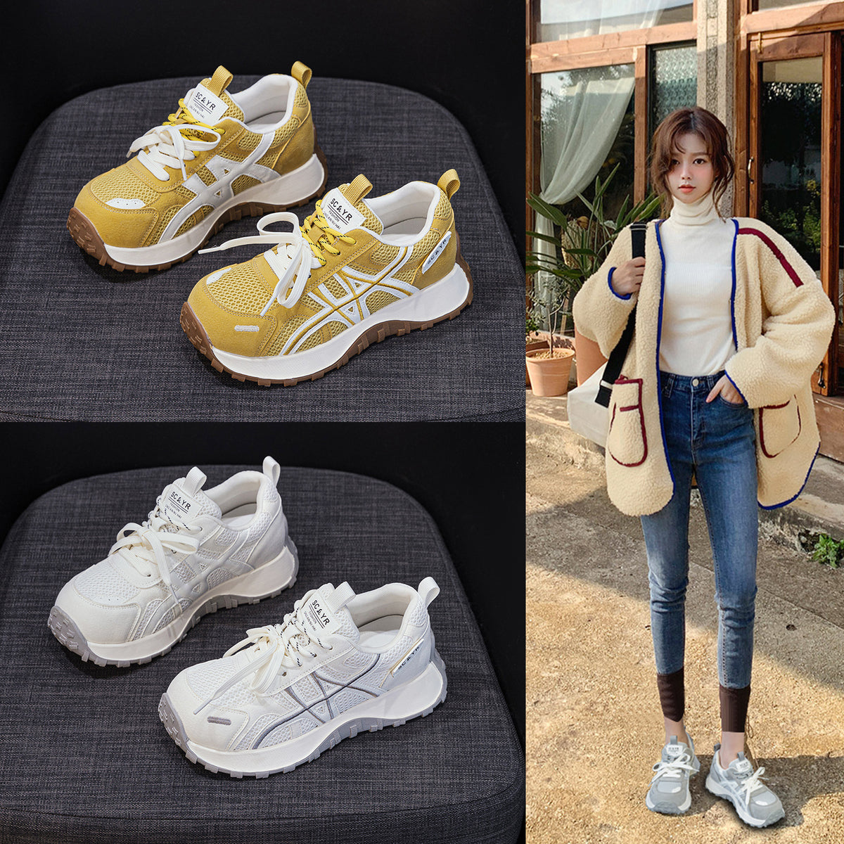Women's Thick-soled German Training Spring Muffin Bottom Small Waist Sports Women's Casual Shoes