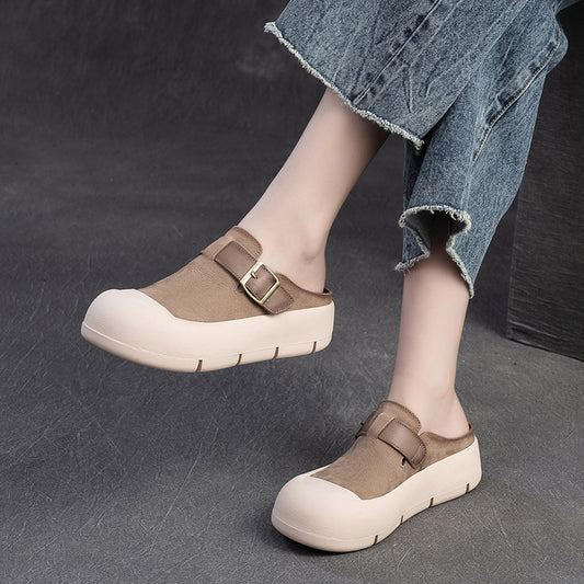 Women's Thick Bottom Toe Cap Minority Fashion Slippers