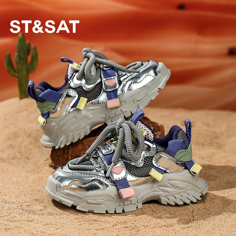 Children's Saturday Soft Bottom Running Mesh Surface Sneakers