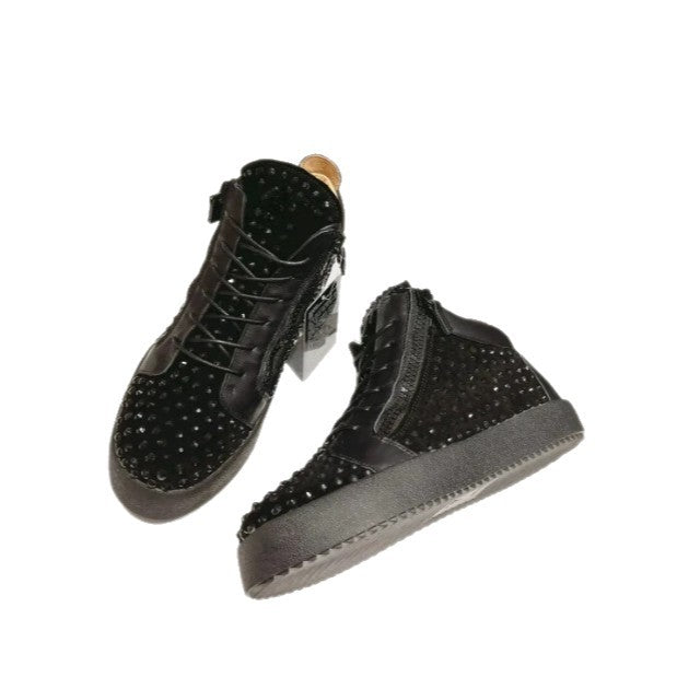 Women's Sports Trendy Double Zipper Design Round Women's Casual Shoes