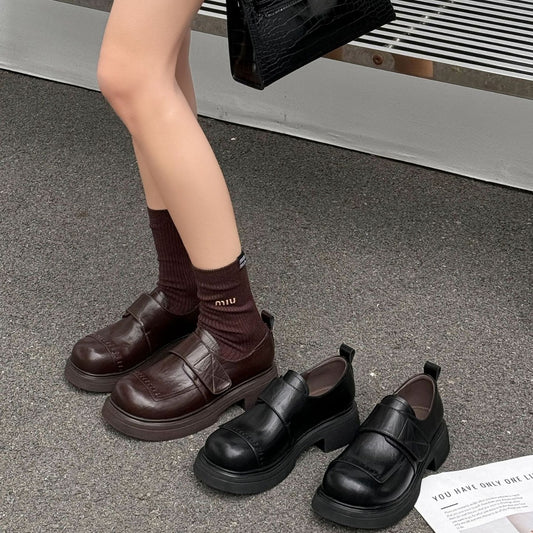 Spring Platform Velcro Slip-on Soft Flat Loafers