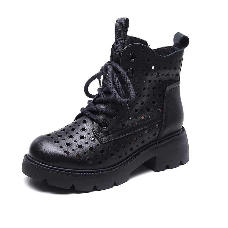 Women's Authentic Hollow Out Martin Thick Bottom Hole Summer Breathable Women's Shoes
