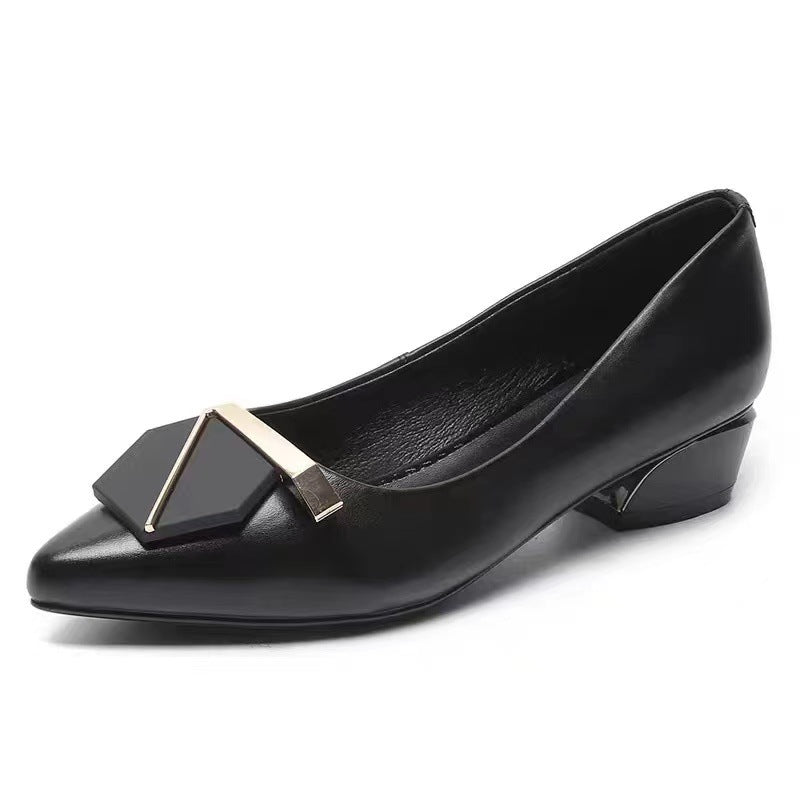 Women's Summer High Stiletto Autumn Small Low-cut Authentic Heels
