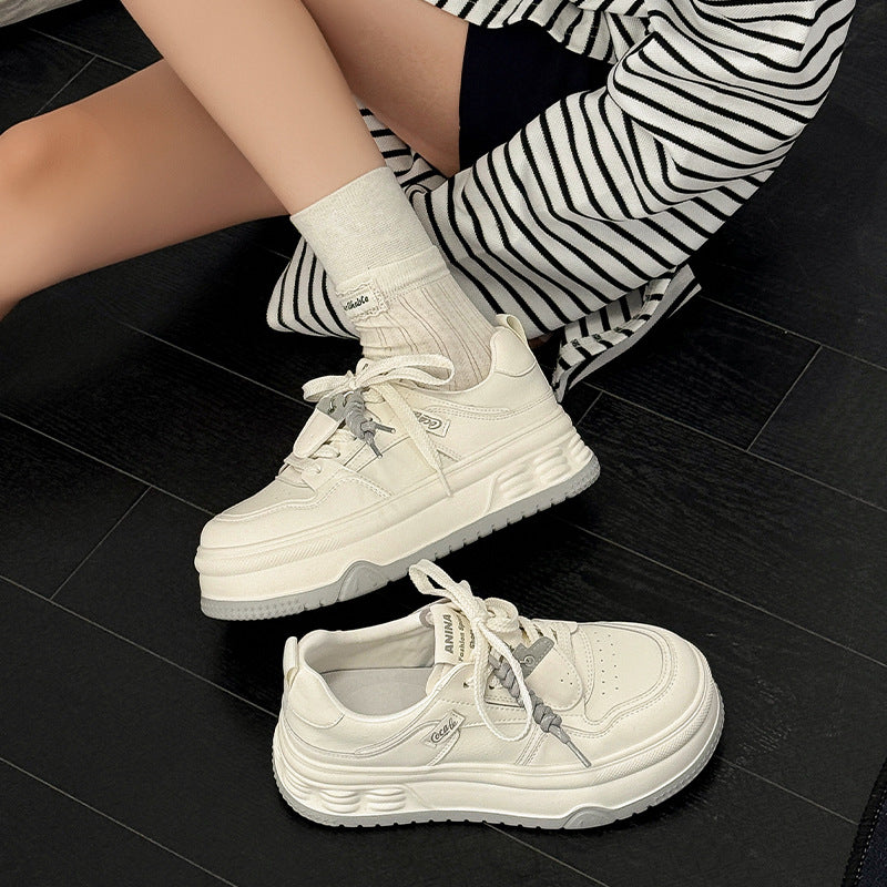 Women's Thick-soled White Spring Soft Bottom Wild Women's Sports Shoes
