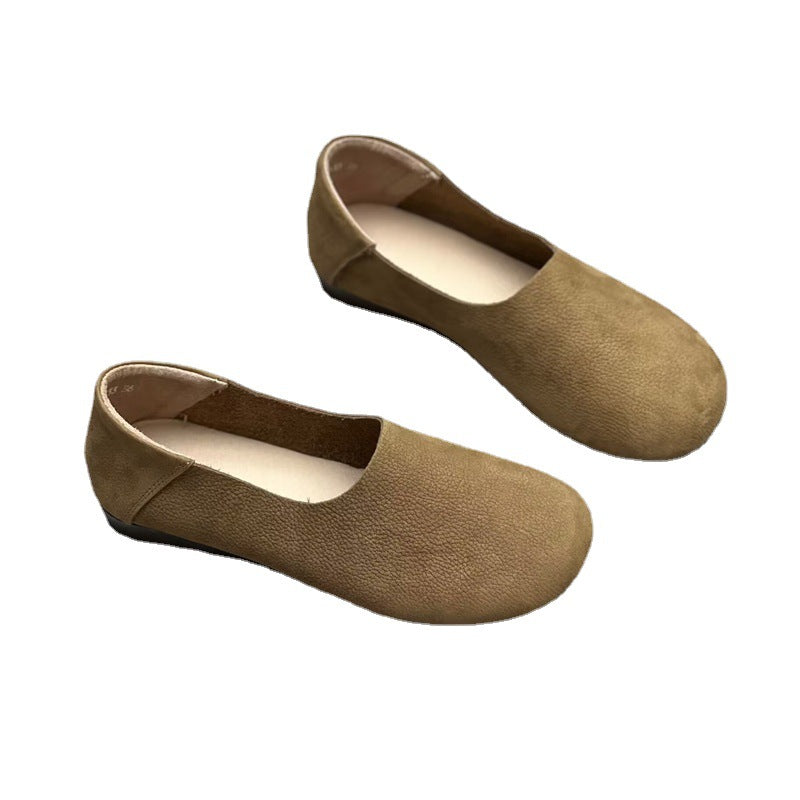 Women's Artistic Crafts Slip-on Genuine Pumps Retro Cotton Linen Style Mori Women's Casual Shoes