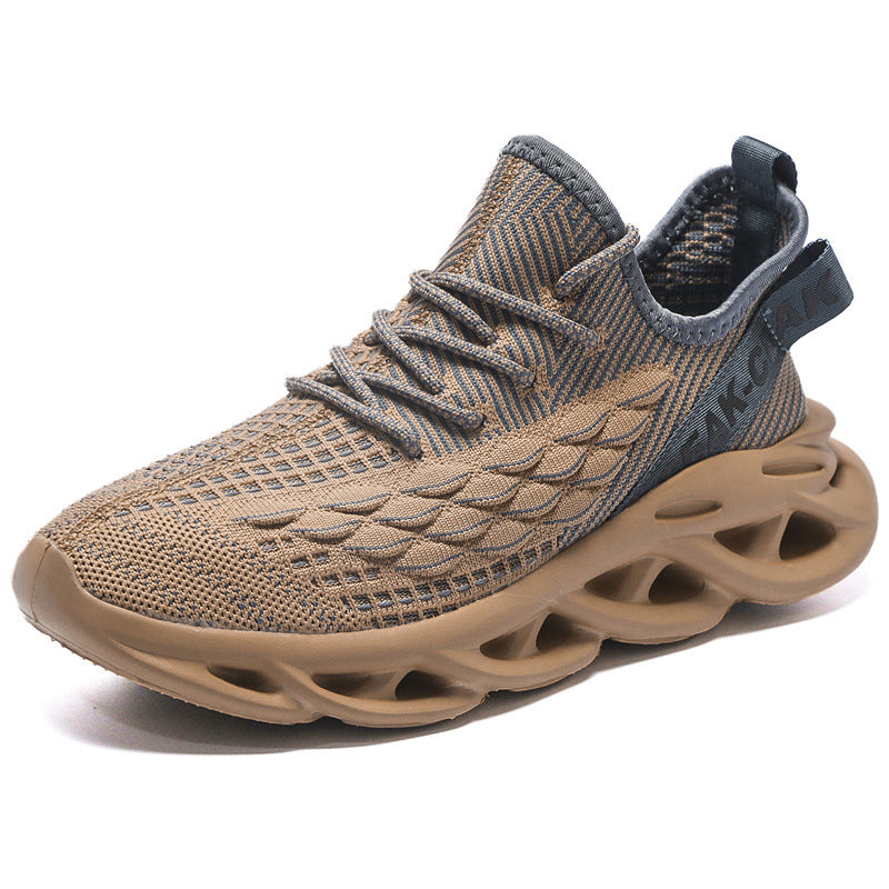 Men's Size Scale Technology Sense Flying Woven Stylish Sneakers