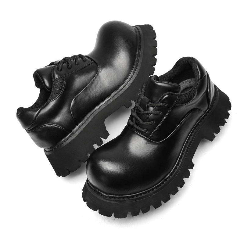 Women's & Men's Couples Platform Mechanical Style High Street Men's Casual Leather Shoes