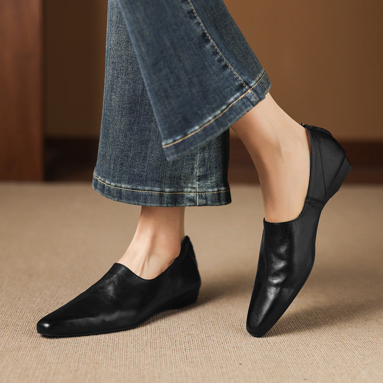 Women's Style Solid Color Wild Pumps Genuine Simple Women's Fashion Shoes