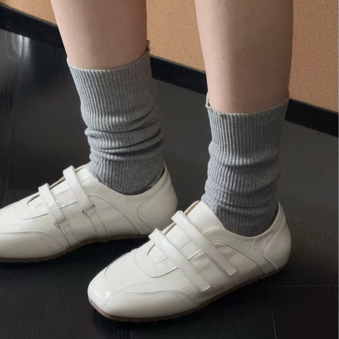 Pumps Spring Square Toe Top Layer Cowhide Comfortable Flat German Women's Casual Shoes