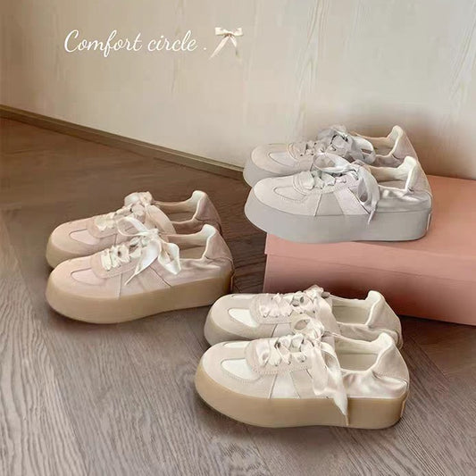 Women's Spring German Training Thick-soled Satin Lightweight Women's Sports Shoes