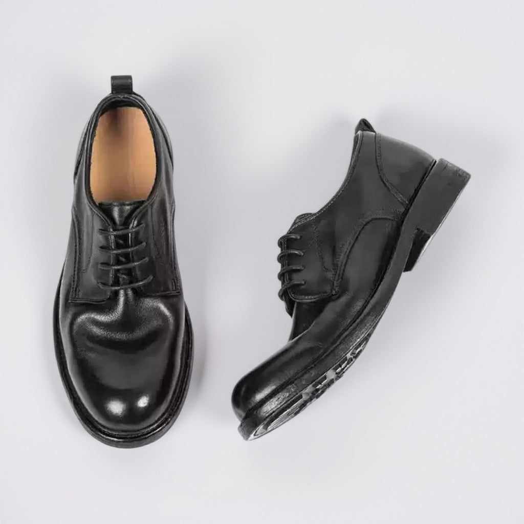 Men's Vintage British Style Horse Light Luxury Men's Business Leather Shoes