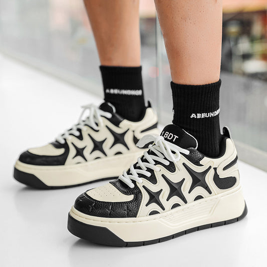 Men's Thick Sole Increased Skateboard National Fashion Sneakers