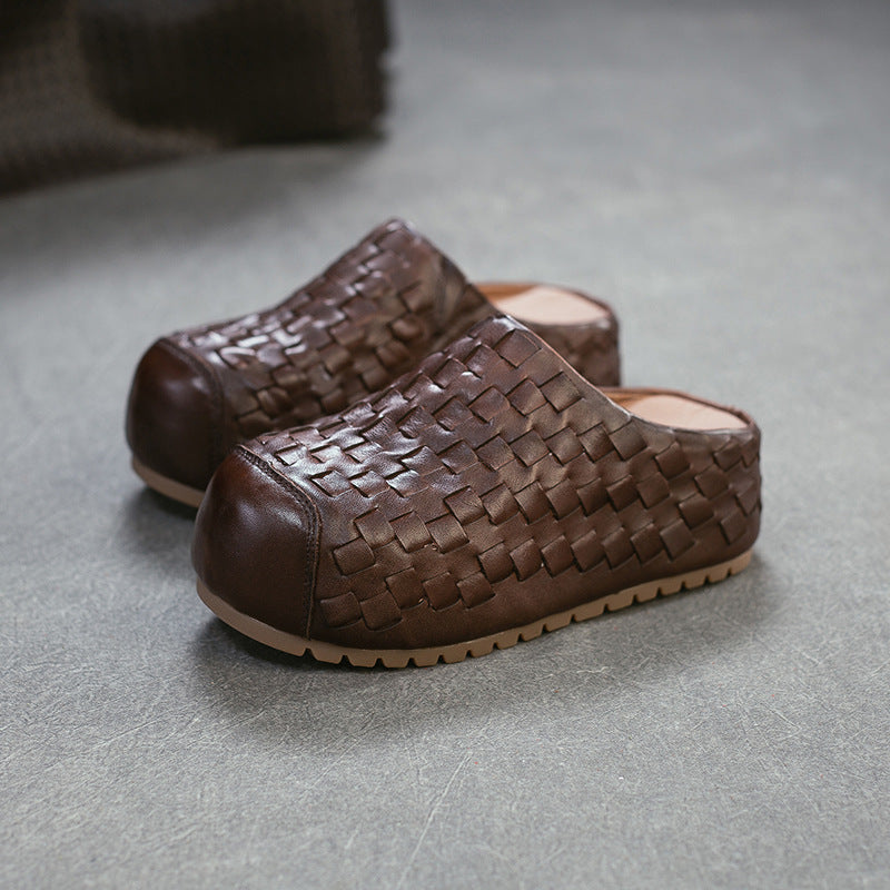 Women's Hand-woven Toe Box For Outdoors Platform Slippers