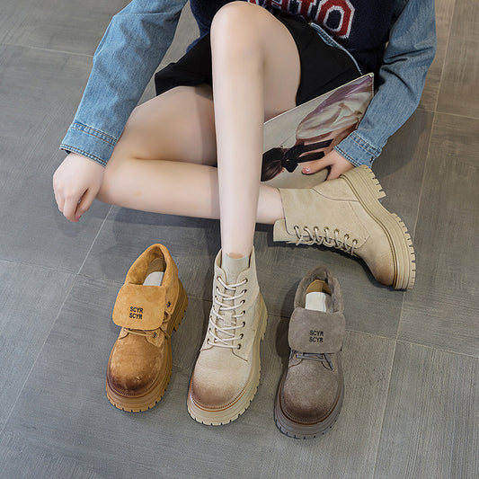 Women's Knight Thick Bottom Two-way Wear Brush Boots