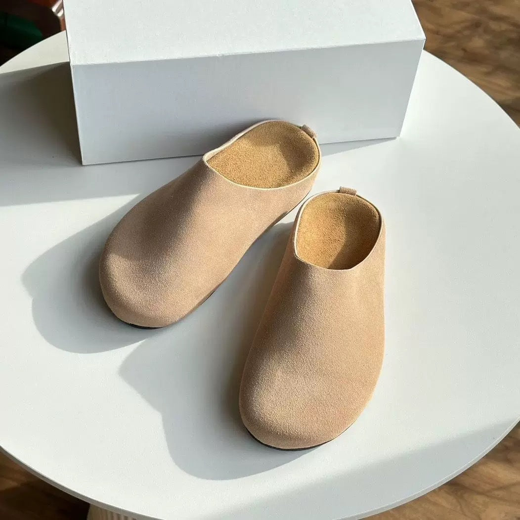 Women's & Men's Dynamic Waterproof Mulberry Slope Idle Style Full Cowhide Outerwear For Slippers