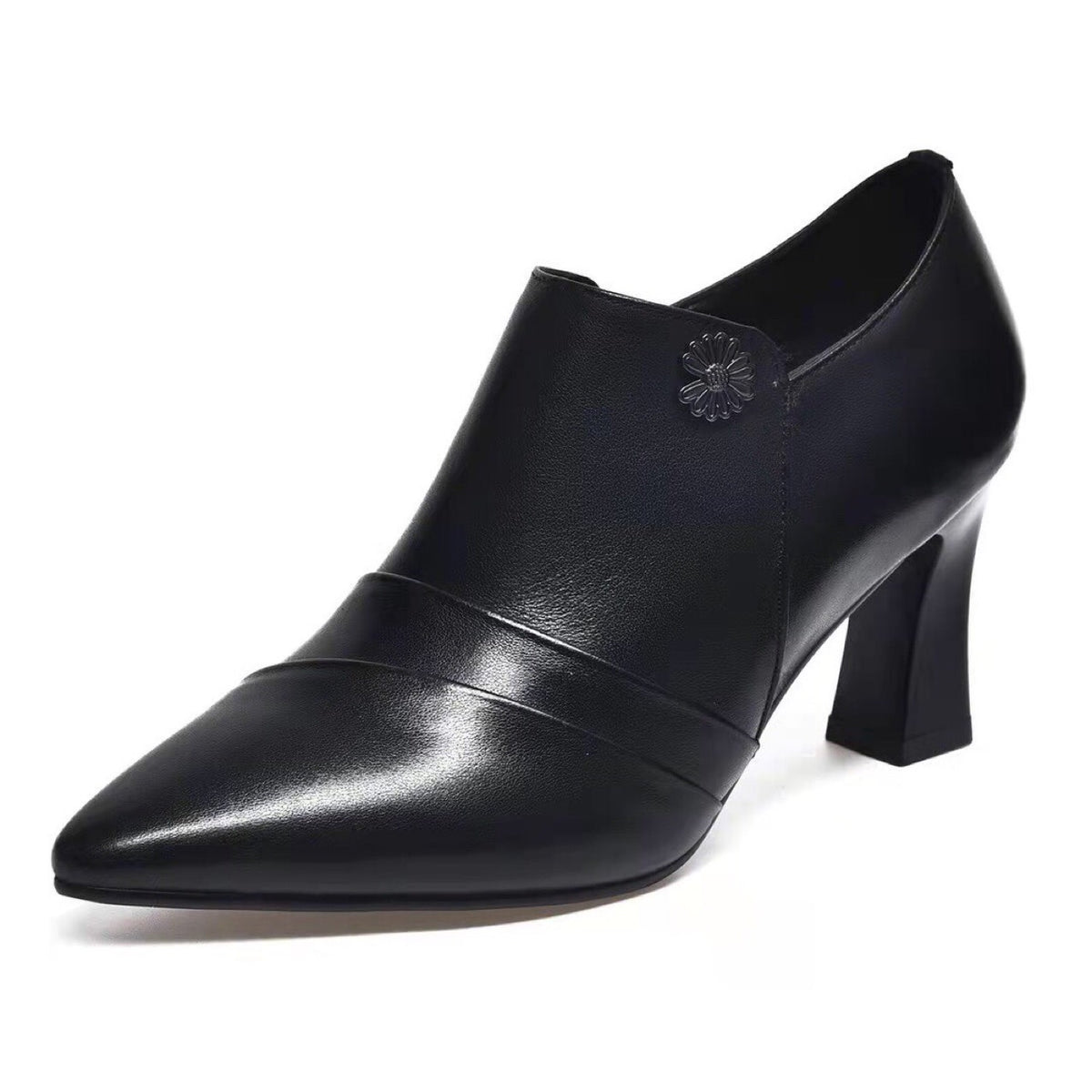 Women's Chunky High High-cut Genuine Autumn Versatile British Heels