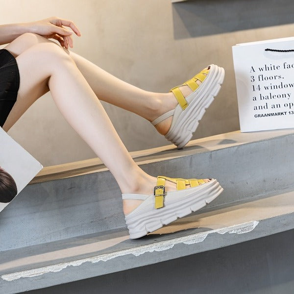 Women's Summer Genuine Fashion Outerwear Peep Toe Sandals