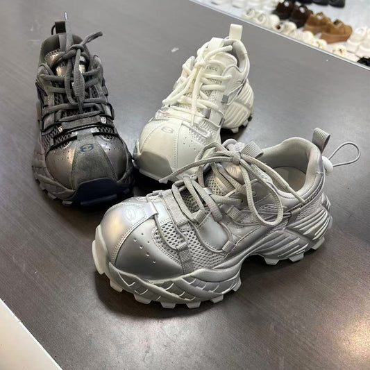 Women's Trendy Platform Dad Spring Stitching Running Sneakers