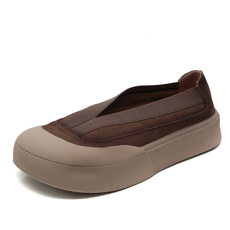 Women's Layer Cowhide Vintage Low-cut Comfortable Soft Bottom Women's Casual Shoes