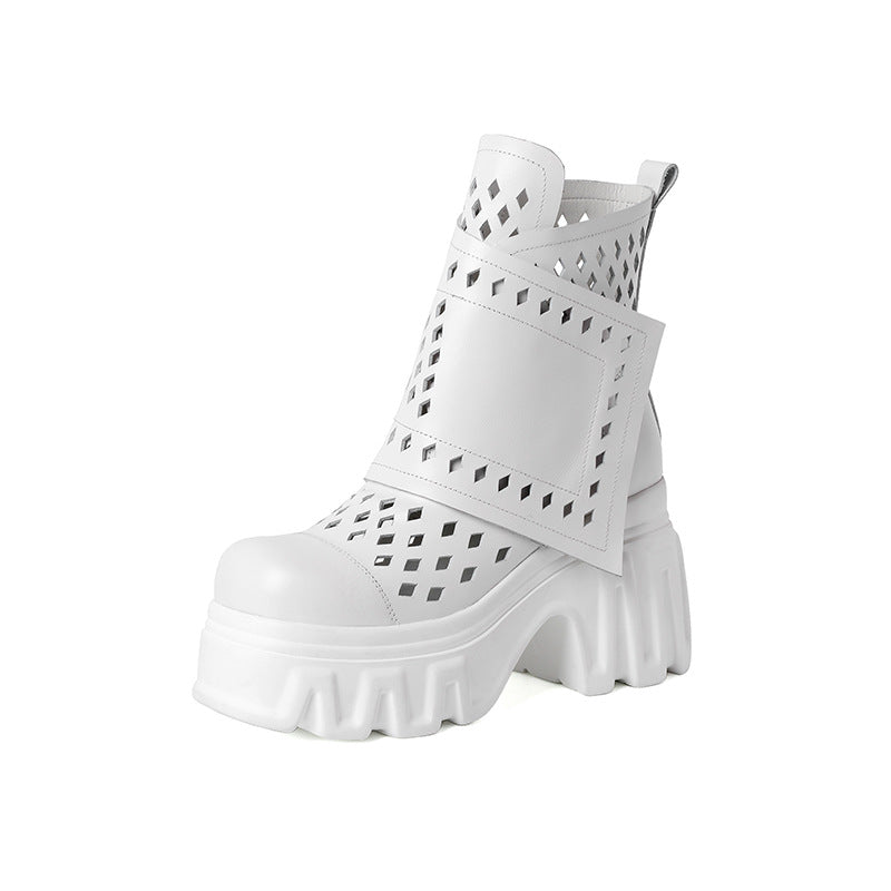 Women's Increasing Insole Summer For Breathable Hollow Martin Muffin Sandals