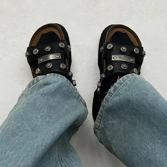 Women's Niche Functional Rivet Summer Thick-soled Outdoor Slippers