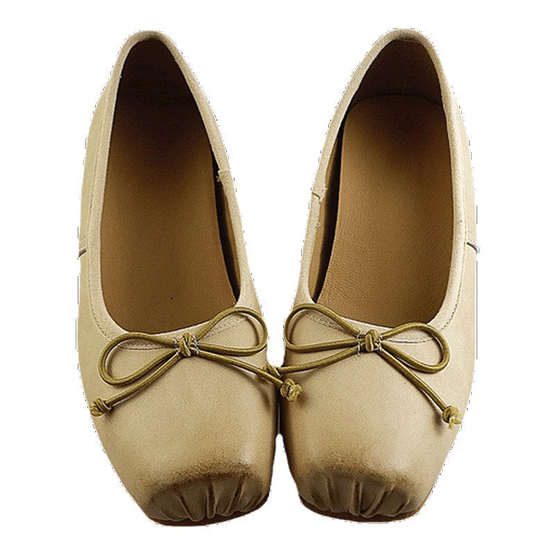 Women's Retro Ballet High-heeled Pumps Shallow Mouth Women's Fashion Shoes