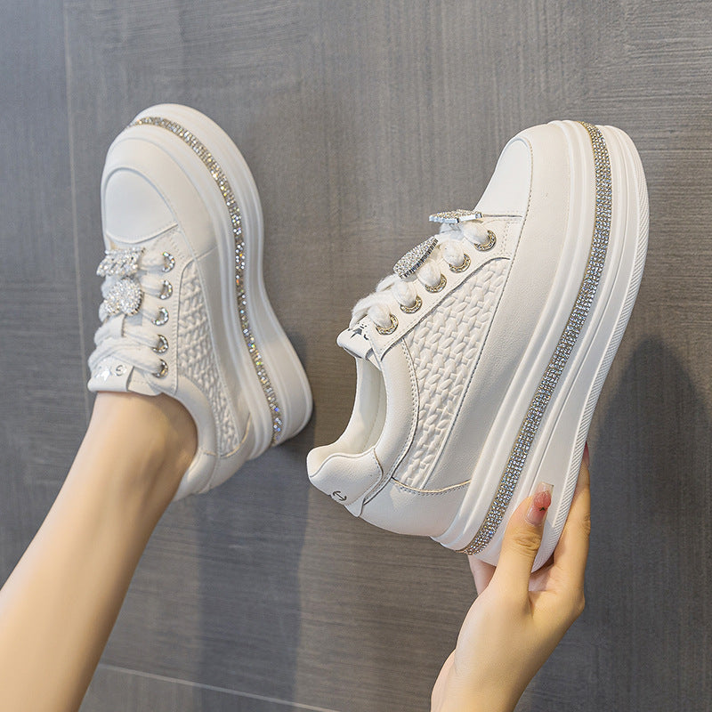 Women's Thick-soled Muffin Hidden White Autumn Small Fashionable Casual Shoes