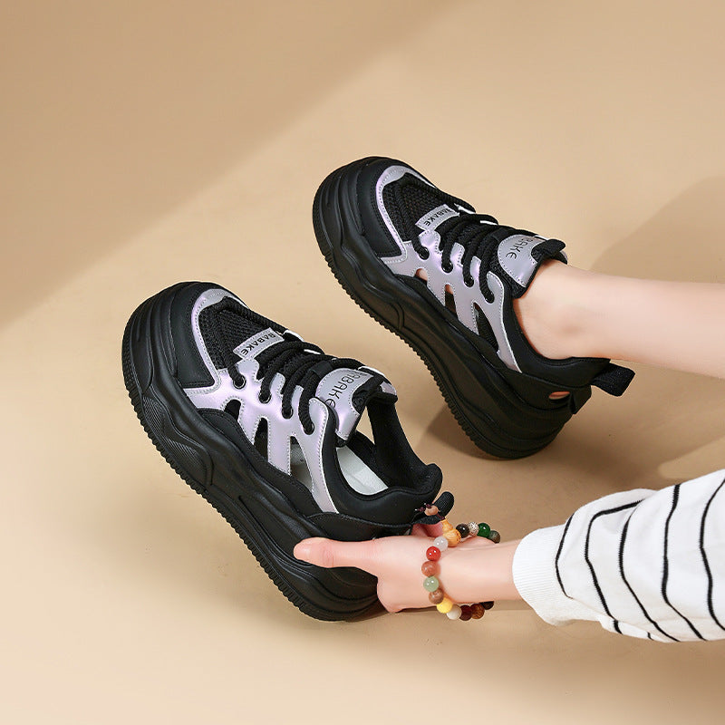 Women's Summer Breathable Clunky Thick Bottom Platform Leisure Hidden Women's Sports Shoes