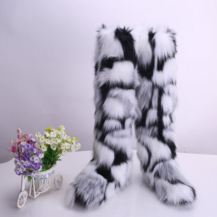 Women's Over The Knee Female Fleece-lined Winter Snow Boots