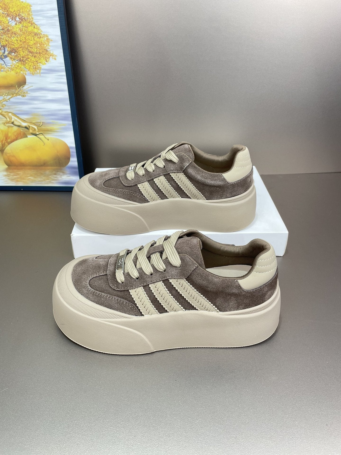 Women's Platform Bread German Training Autumn Comfortable Sports Women's Casual Shoes