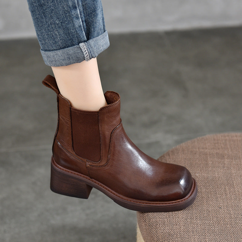 Women's Design British High Chelsea Ankle First Boots