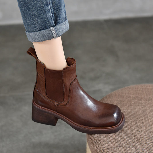 Women's Design British High Chelsea Ankle First Boots