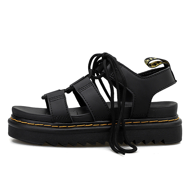 Women's Summer Platform Muffin Bottom Height Increasing Sandals