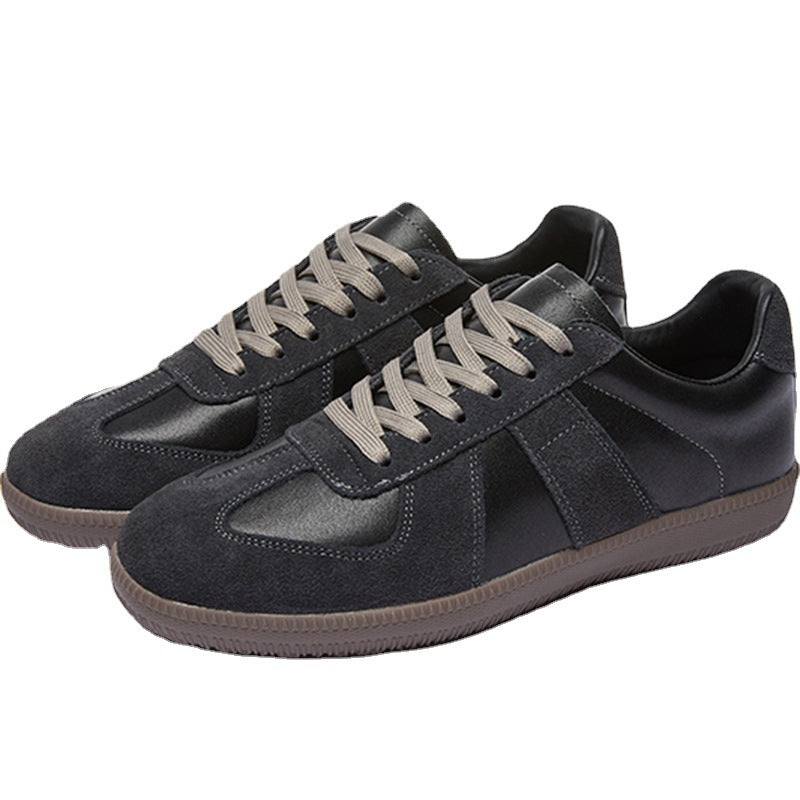 Men's German Training First Layer Calf Fashion White Men's Casual Shoes
