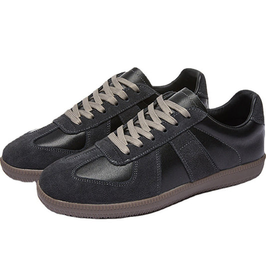 Men's German Training First Layer Calf Fashion White Men's Casual Shoes
