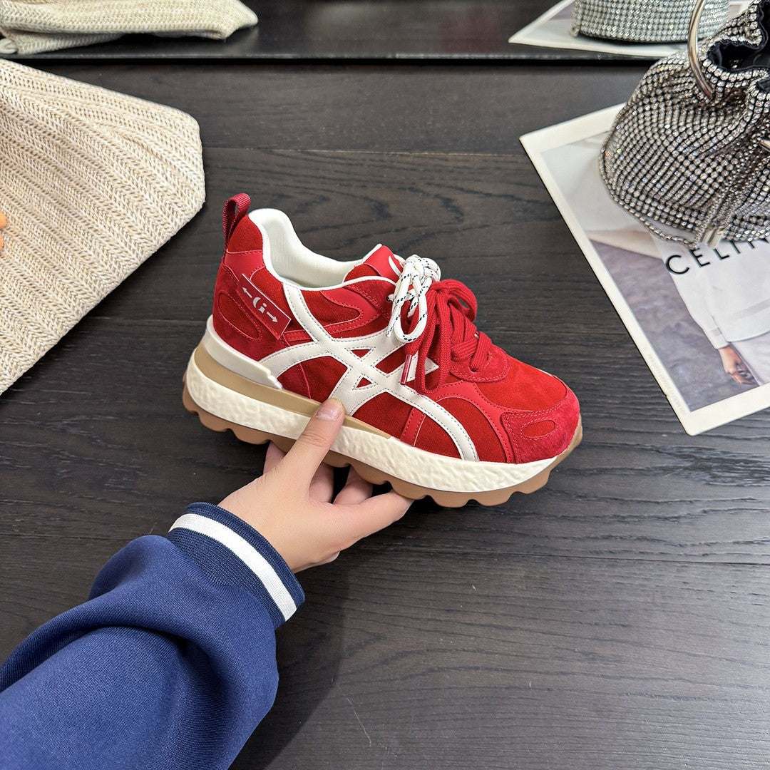 Women's Height Increasing Insole Dad Autumn Breathable Casual Shoes