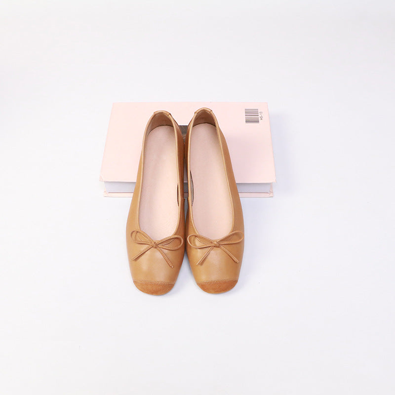 Women's Spring Classic Style Bow Lace Up Round Toe Women's Shoes