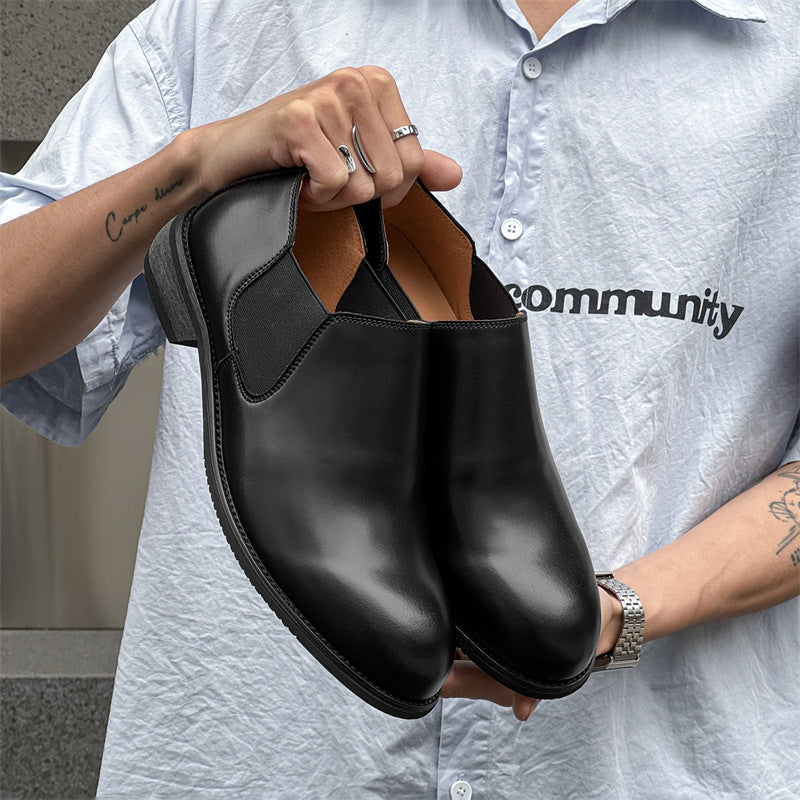 Men's British Style Slip-on Business Formal Wear Leather Shoes