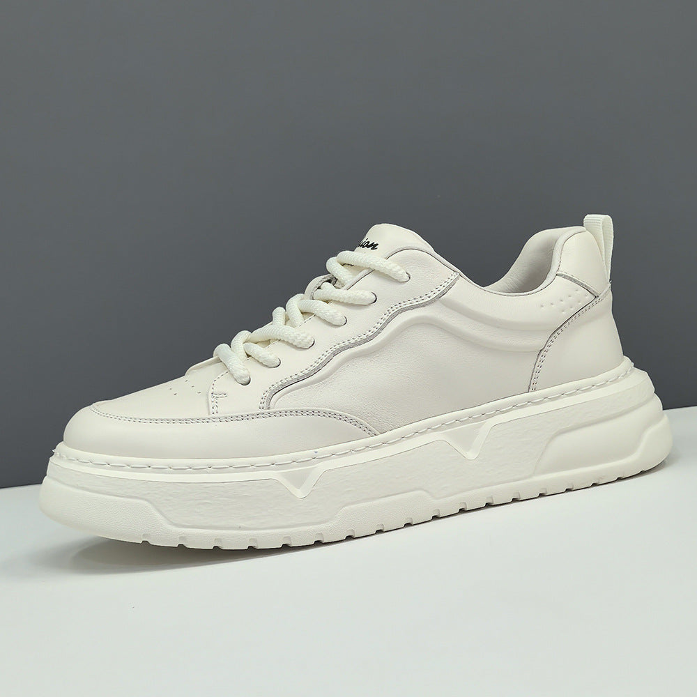 Men's First Layer Cowhide Board Fashionable Top Sneakers