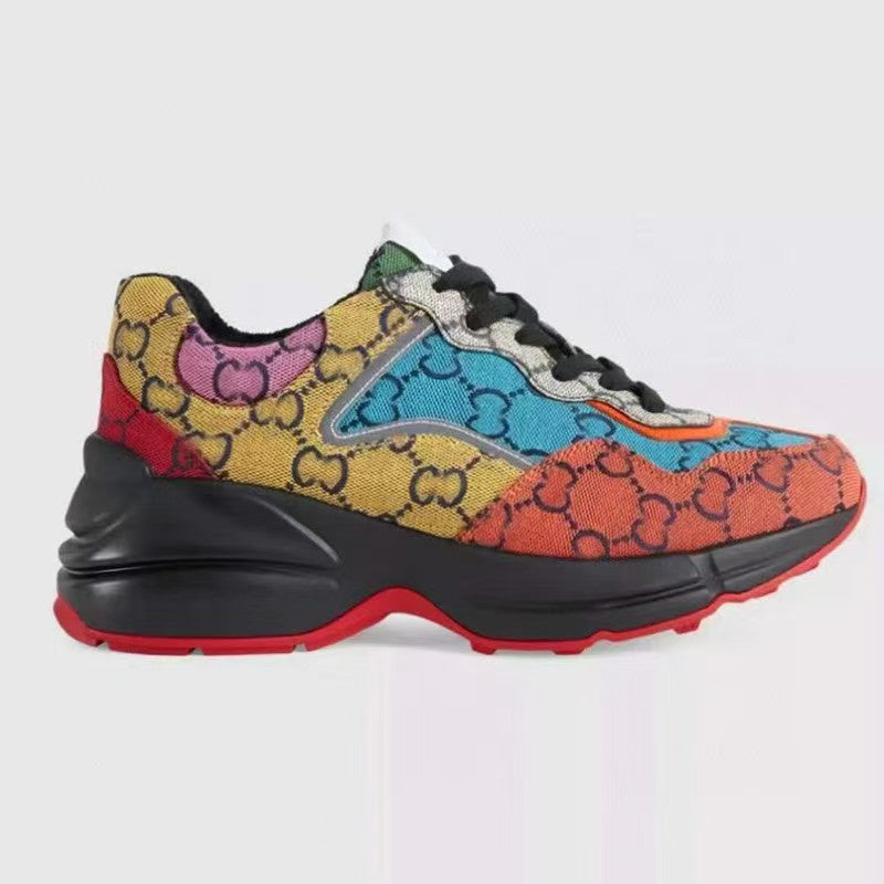 Men's Dad Classic Double Printed Rainbow Strawberry Men's Shoes
